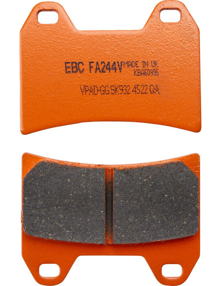 Plaquettes de frein EBC BRAKES FA244V semi métal fritté - APRILIA - BMW - DUCATI - KTM - VICTORY - YAMAHA - ZERO