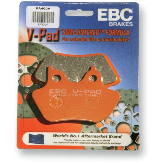 Plaquettes de frein EBC BRAKES FA244V semi métal fritté - APRILIA - BMW - DUCATI - KTM - VICTORY - YAMAHA - ZERO