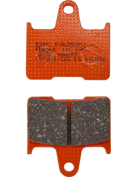 Plaquettes de frein EBC BRAKES FA254V semi métal fritté - HARLEY DAVIDSON - KAWASAKI - SUZUKI