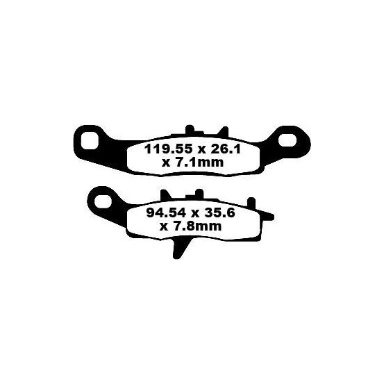 Plaquettes de frein EBC BRAKES FA258TT métal fritté - carbone - KAWASAKI - SUZUKI