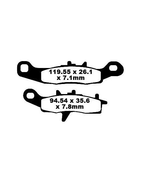 Plaquettes de frein EBC BRAKES FA258TT métal fritté - carbone - KAWASAKI - SUZUKI