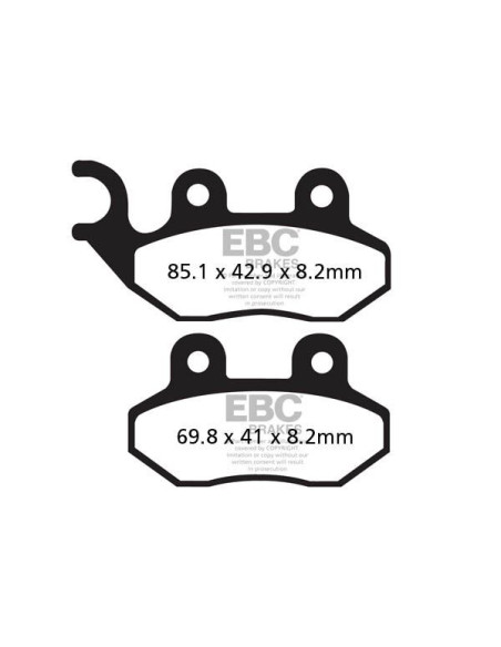 Plaquettes de frein EBC BRAKES FA264HH métal fritté - ZERO