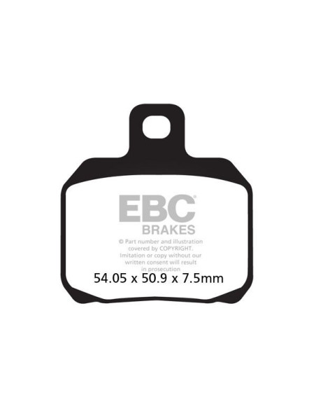 Plaquettes de frein EBC BRAKES FA266V semi métal fritté - APRILIA - DERBI - DUCATI - KAWASAKI - KTM - MV AGUSTA - RIEJU -