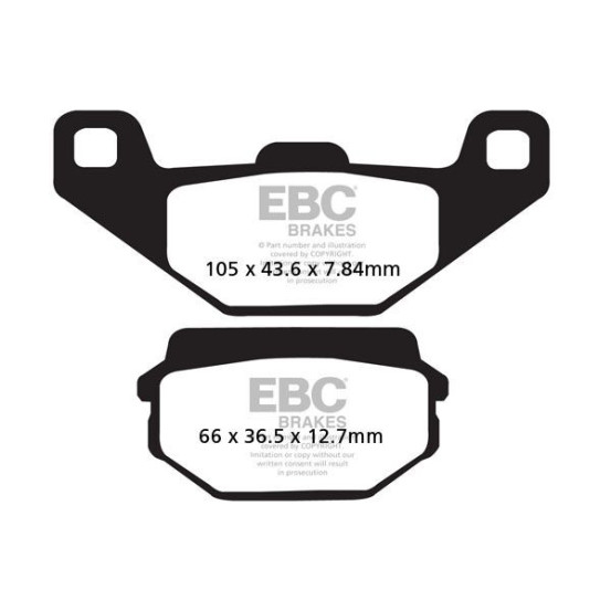 Plaquettes de frein EBC BRAKES FA297 organique - SYM