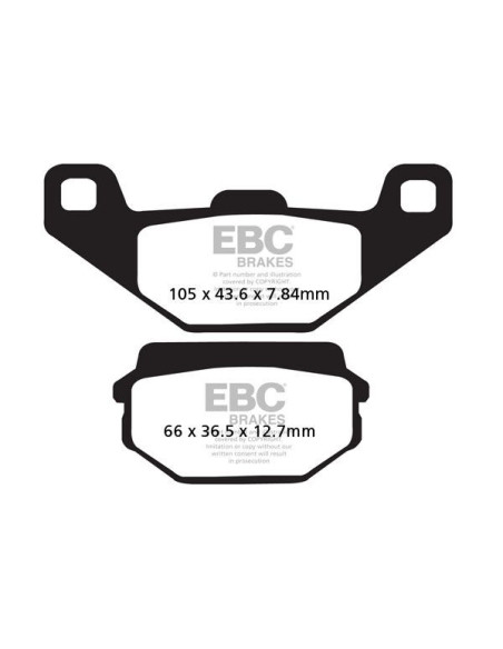 Plaquettes de frein EBC BRAKES FA297 organique - SYM