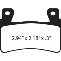 Plaquettes de frein EBC BRAKES FA296HH métal fritté - HARLEY DAVIDSON - HONDA - HYOSUNG - KAWASAKI - MASH 2