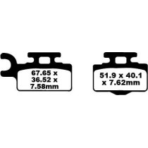 Plaquettes de frein EBC BRAKES FA302TT métal fritté - carbone - KAWASAKI - SUZUKI