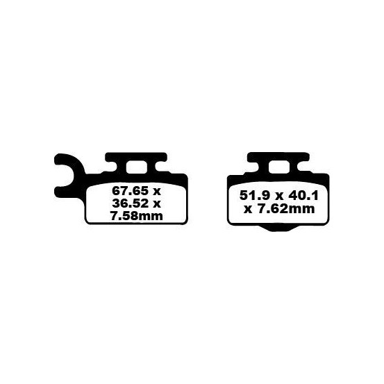 Plaquettes de frein EBC BRAKES FA302TT métal fritté - carbone - KAWASAKI - SUZUKI