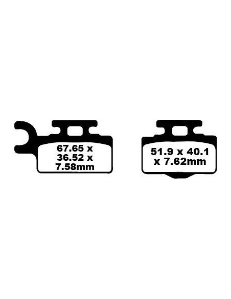 Plaquettes de frein EBC BRAKES FA302TT métal fritté - carbone - KAWASAKI - SUZUKI