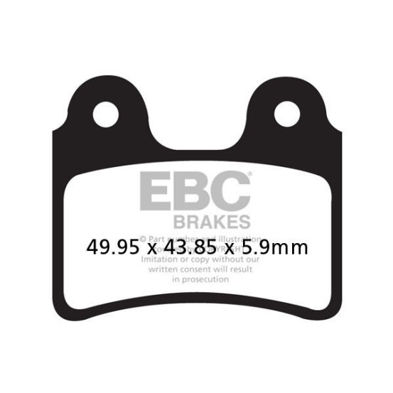 Plaquettes de frein EBC BRAKES FA303TT métal fritté - carbone - BETA - SCORPA - SHERCO