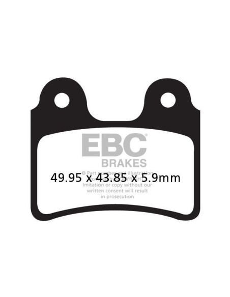 Plaquettes de frein EBC BRAKES FA303TT métal fritté - carbone - BETA - SCORPA - SHERCO
