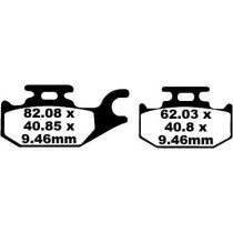 Plaquettes de frein EBC BRAKES FA307TT métal fritté - carbone - APRILIA - BETA - DUCATI - KTM - KYMCO -PIAGGIO - SYM - TRIUMPH