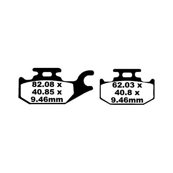 Plaquettes de frein EBC BRAKES FA307TT métal fritté - carbone - APRILIA - BETA - DUCATI - KTM - KYMCO -PIAGGIO - SYM - TRIUMPH