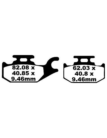 Plaquettes de frein EBC BRAKES FA307TT métal fritté - carbone - APRILIA - BETA - DUCATI - KTM - KYMCO -PIAGGIO - SYM - TRIUMPH