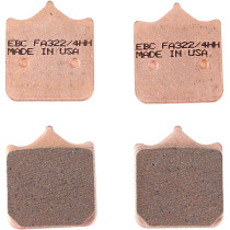 Plaquettes de frein EBC BRAKES FA322/4HH métal fritté - APRILIA - DERBI - DUCATI - HUSQVARNA - KTM - MV AGUSTA - TRIUMPH