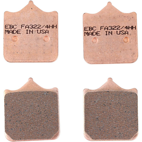 Plaquettes de frein EBC BRAKES FA322/4HH métal fritté - APRILIA - DERBI - DUCATI - HUSQVARNA - KTM - MV AGUSTA - TRIUMPH