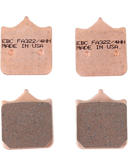 Plaquettes de frein EBC BRAKES FA322/4HH métal fritté - APRILIA - DERBI - DUCATI - HUSQVARNA - KTM - MV AGUSTA - TRIUMPH