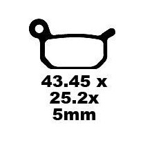 Plaquettes de frein EBC BRAKES FA325TT métal fritté - carbone - GAS GAS - HUSQVARNA - KTM