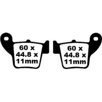 Plaquettes de frein EBC BRAKES FA346TT métal fritté - carbone - HM MOTO - HONDA 2