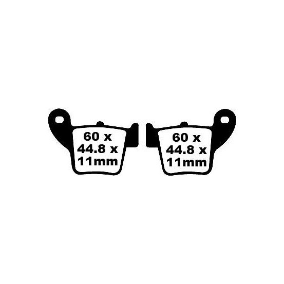 Plaquettes de frein EBC BRAKES FA346TT métal fritté - carbone - HM MOTO - HONDA