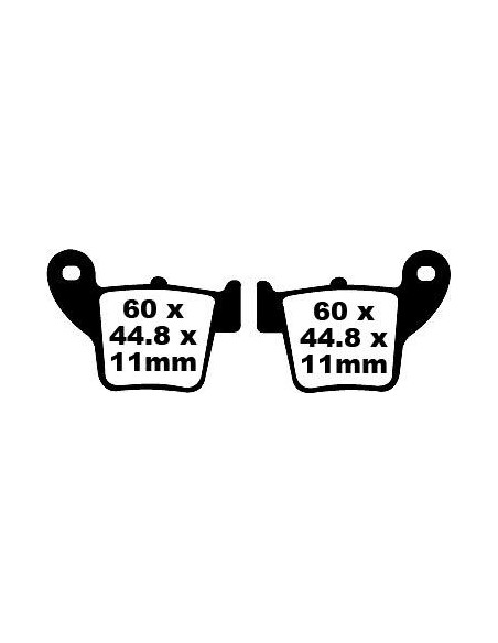 Plaquettes de frein EBC BRAKES FA346TT métal fritté - carbone - HM MOTO - HONDA