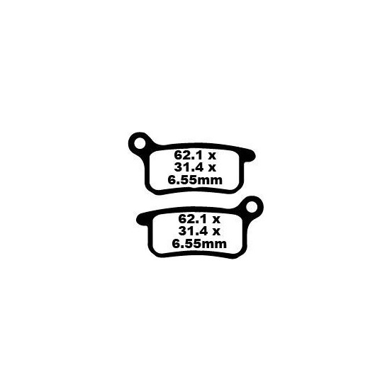 Plaquettes de frein EBC BRAKES FA357TT métal fritté - carbone - GAS GAS - HUSQVARNA - KTM