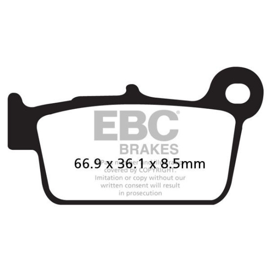 Plaquettes de frein EBC BRAKES FA367/2R métal fritté - BETA - KTM
