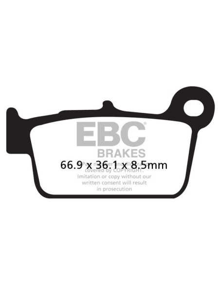Plaquettes de frein EBC BRAKES FA367/2R métal fritté - BETA - KTM