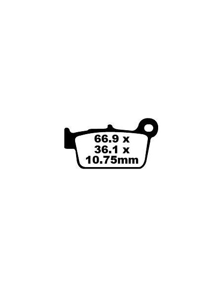 Plaquettes de frein EBC BRAKES FA367TT métal fritté - carbone - APRILIA - FANTIC - GAS GAS - KAWASAKI - SUZUKI - YAMAHA
