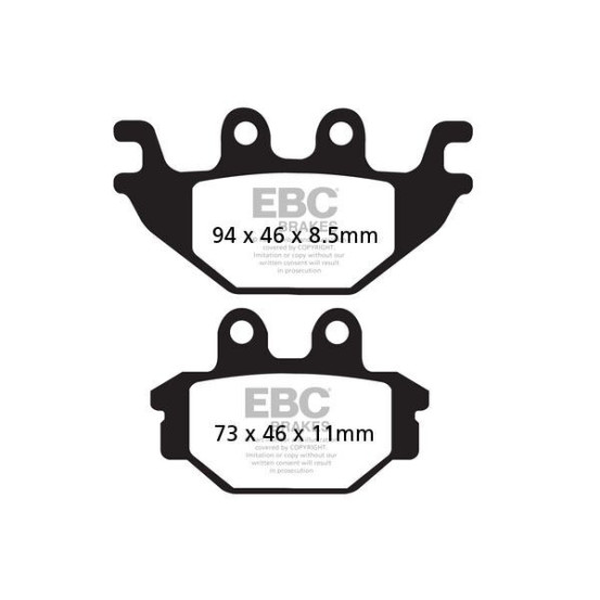Plaquettes de frein EBC BRAKES FA377HH métal fritté - INDIAN - YAMAHA