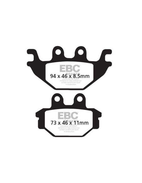 Plaquettes de frein EBC BRAKES FA377HH métal fritté - INDIAN - YAMAHA