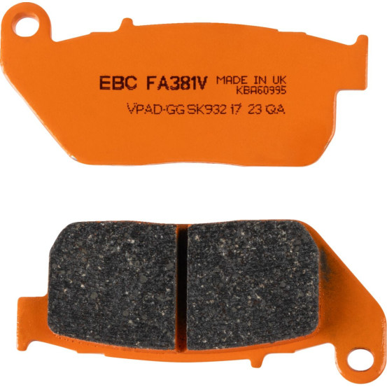 Plaquettes de frein EBC BRAKES FA381V semi métal fritté - HARLEY DAVIDSON