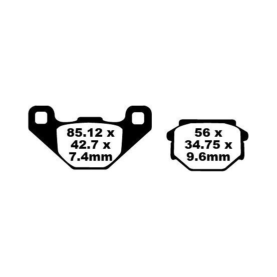 Plaquettes de frein EBC BRAKES FA382 organique - APRILIA - GILERA - SACHS