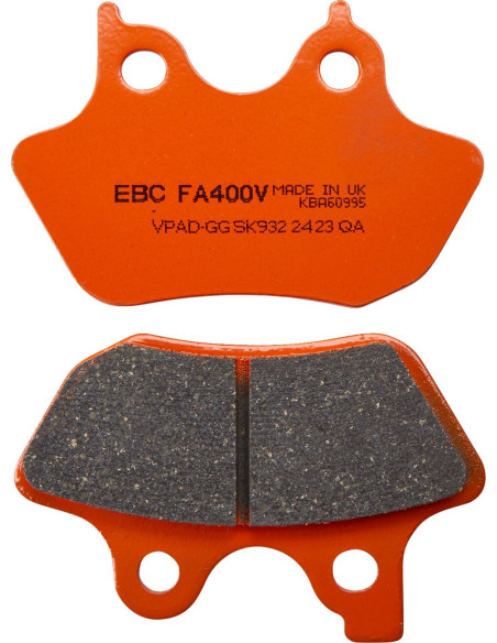 Plaquettes de frein EBC BRAKES FA400V semi métal fritté - HARLEY DAVIDSON