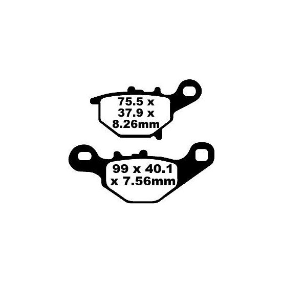 Plaquettes de frein EBC BRAKES FA401TT métal fritté - carbone - SUZUKI