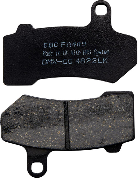 Plaquettes de frein EBC BRAKES FA409 organique - HARLEY DAVIDSON