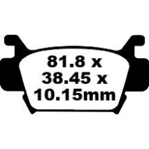 Plaquettes de frein EBC BRAKES FA410TT métal fritté - carbone - HONDA - PEUGEOT