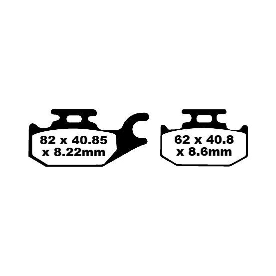 Plaquettes de frein EBC BRAKES FA413TT métal fritté - carbone - SUZUKI
