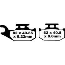 Plaquettes de frein EBC BRAKES FA414TT métal fritté - carbone - SUZUKI