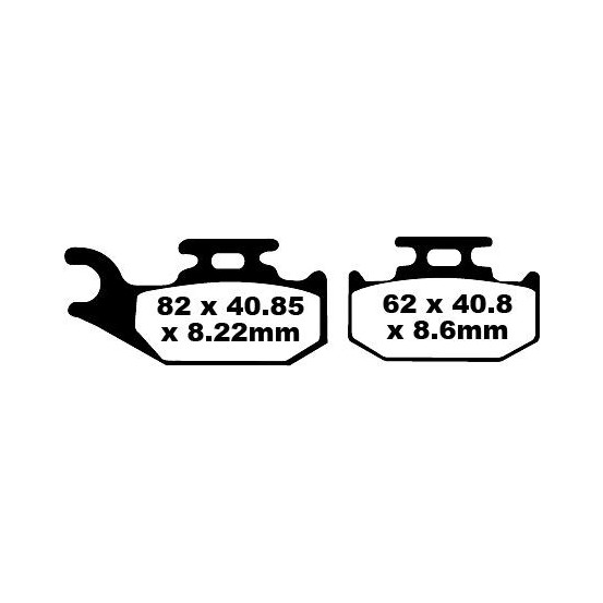 Plaquettes de frein EBC BRAKES FA414TT métal fritté - carbone - SUZUKI