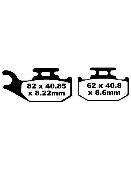 Plaquettes de frein EBC BRAKES FA414TT métal fritté - carbone - SUZUKI