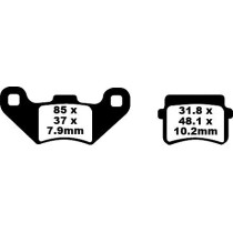 Plaquettes de frein EBC BRAKES FA416TT métal fritté - carbone - FANTIC