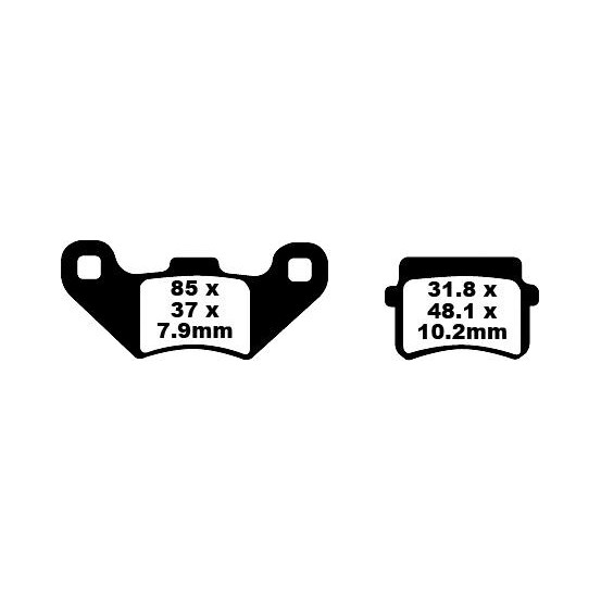 Plaquettes de frein EBC BRAKES FA416TT métal fritté - carbone - FANTIC