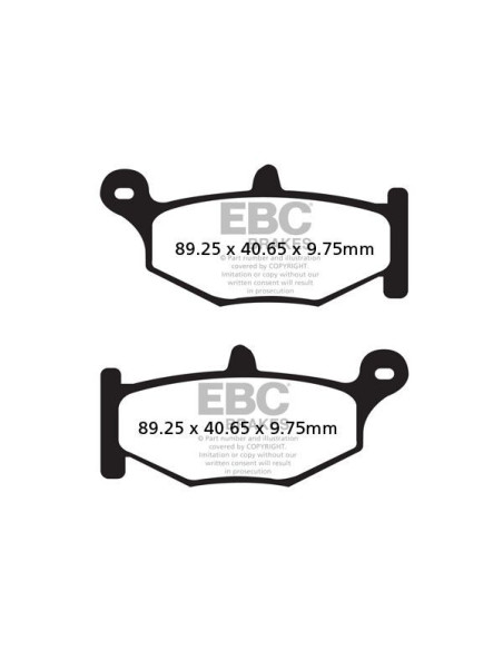 Plaquettes de frein EBC BRAKES FA419V semi métal fritté - SUZUKI