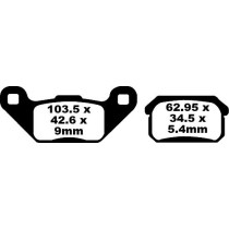 Plaquettes de frein EBC BRAKES FA431TT métal fritté - carbone - CPI
