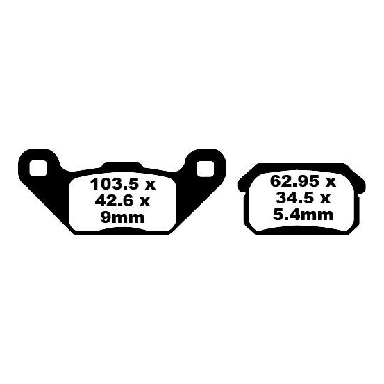 Plaquettes de frein EBC BRAKES FA431TT métal fritté - carbone - CPI
