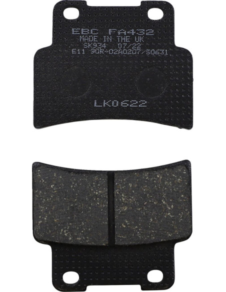 Plaquettes de frein EBC BRAKES FA432 organique - APRILIA - KYMCO - SYM - YAMAHA