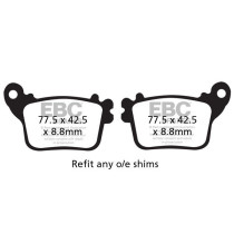 Plaquettes de frein EBC BRAKES FA436V semi métal fritté - HONDA - KAWASAKI - SUZUKI - YAMAHA