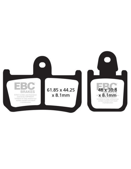Plaquettes de frein EBC BRAKES FA442/4 organique - YAMAHA