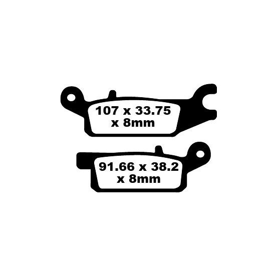 Plaquettes de frein EBC BRAKES FA443TT métal fritté - carbone - YAMAHA